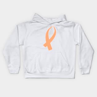 Awareness Ribbon (Peach) Kids Hoodie